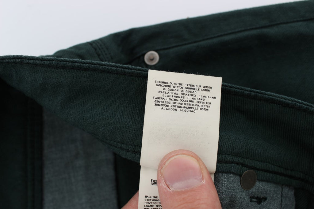 Jean Ermanno Scervino vert en coton (droit, stretch)