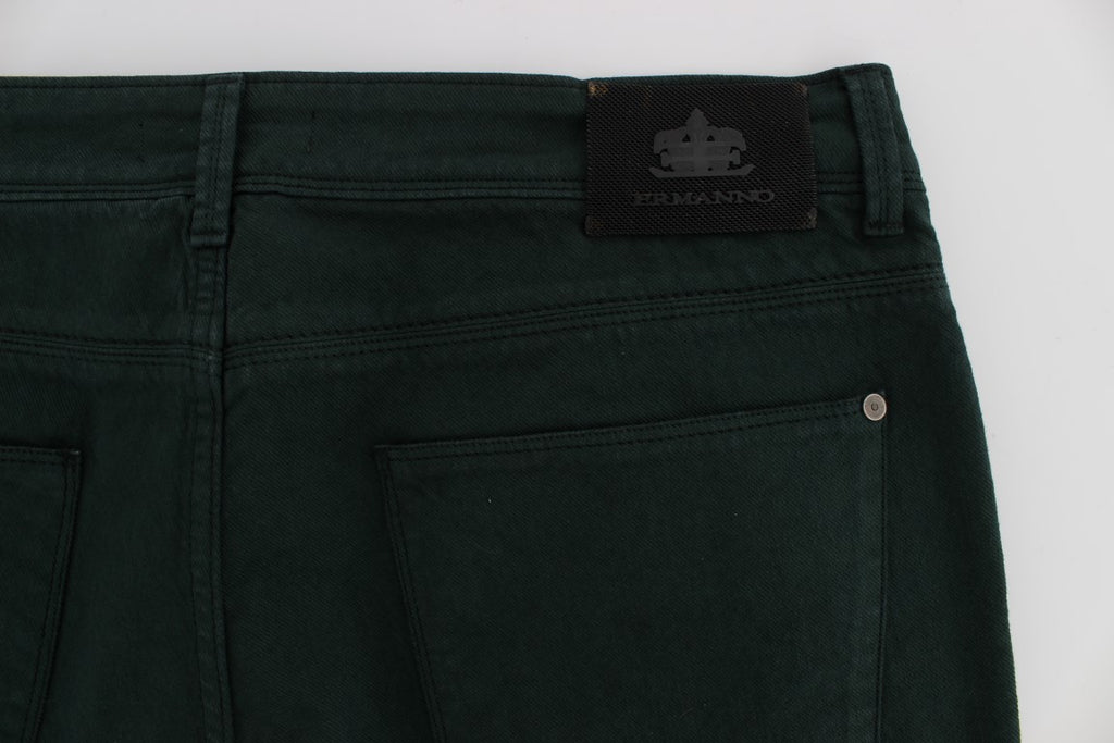 Jean Ermanno Scervino vert en coton (droit, stretch)