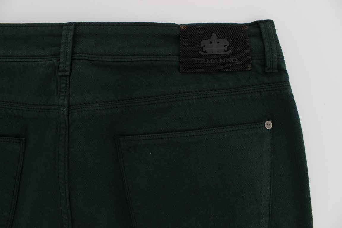 Jean Ermanno Scervino vert en coton (droit, stretch)