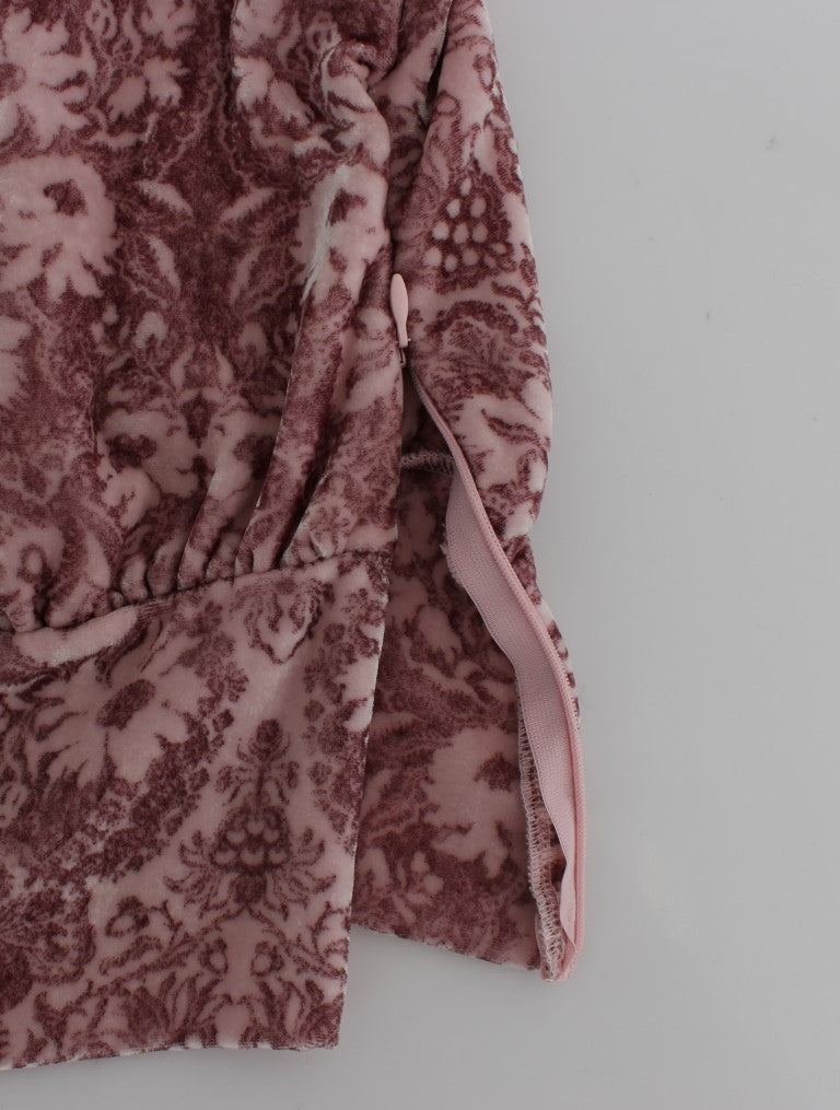 Chemisier Exte rose en soie (à motif floral)