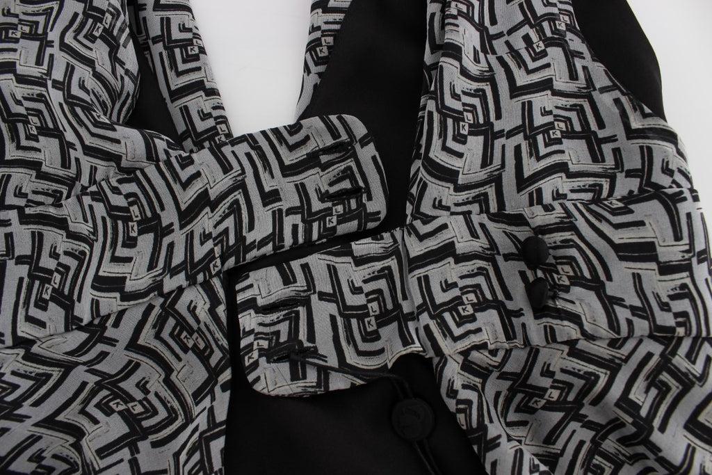 Chemisier Karl Lagerfeld noir en soie