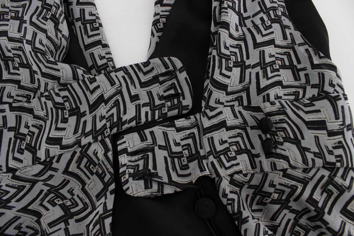 Chemisier Karl Lagerfeld noir en soie