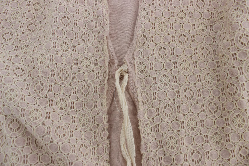 Pull en maille PINK MEMORIES rose en dentelle (floral)