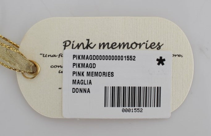Pull en maille PINK MEMORIES rose en dentelle (floral)