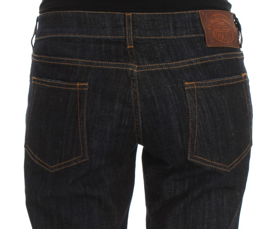 Jean Cavalli bleu en coton (droit, stretch)