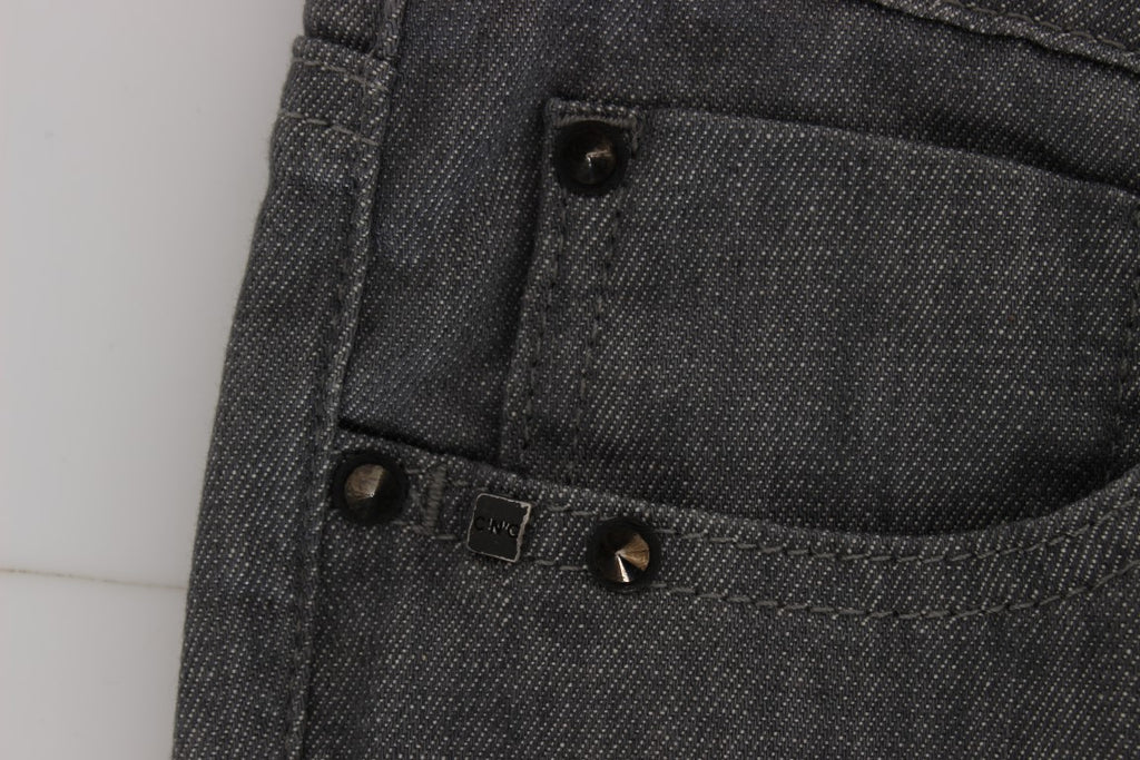 Jean coupe slim Costume National gris en mélange de coton