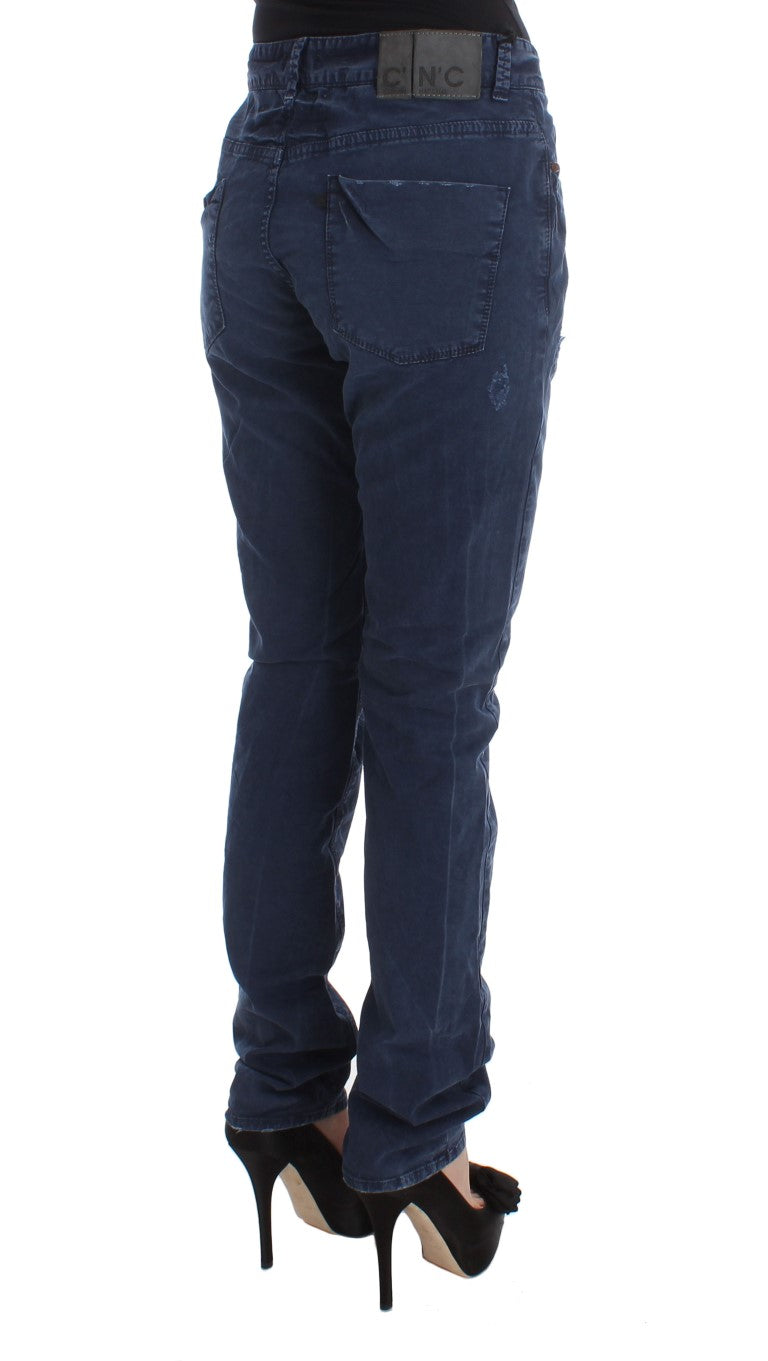 Jean Costume National bleu en mélange de coton