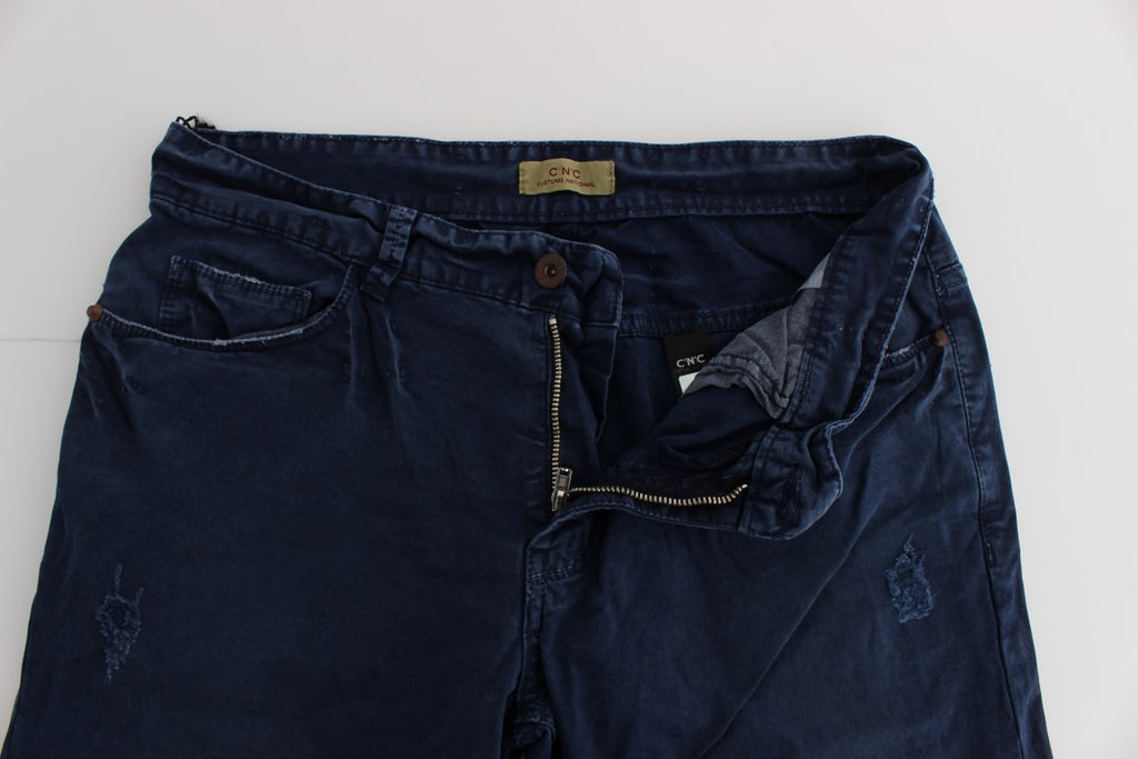 Jean Costume National bleu en mélange de coton