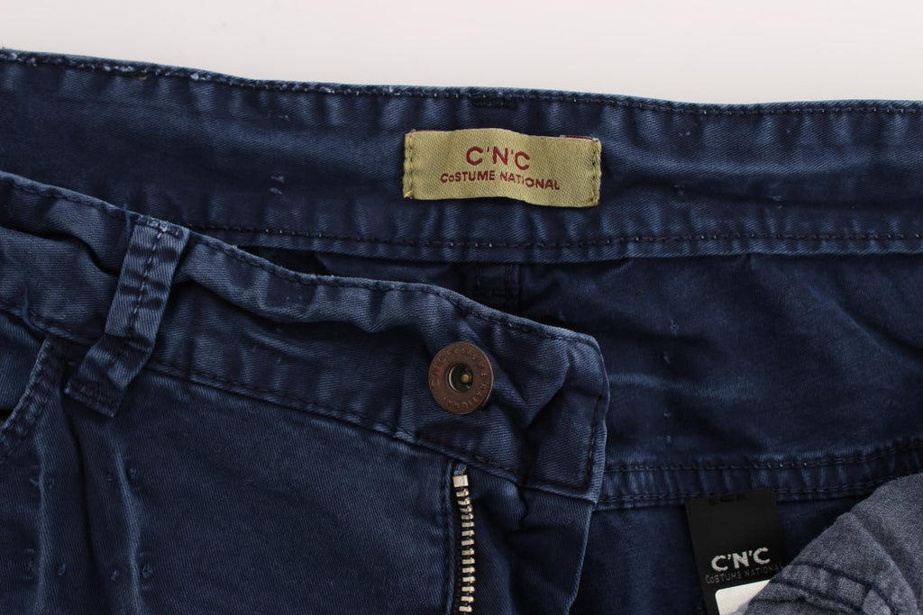 Jean Costume National bleu en mélange de coton