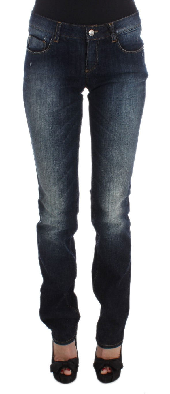Jean Costume National bleu en coton (coupe ajustée)