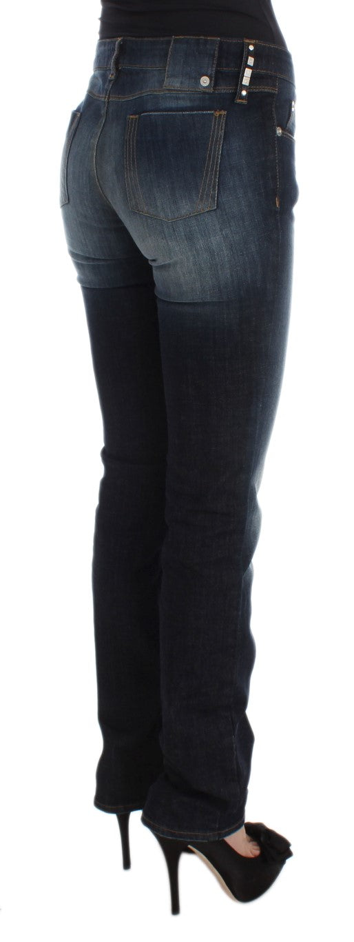Jean Costume National bleu en coton (coupe ajustée)