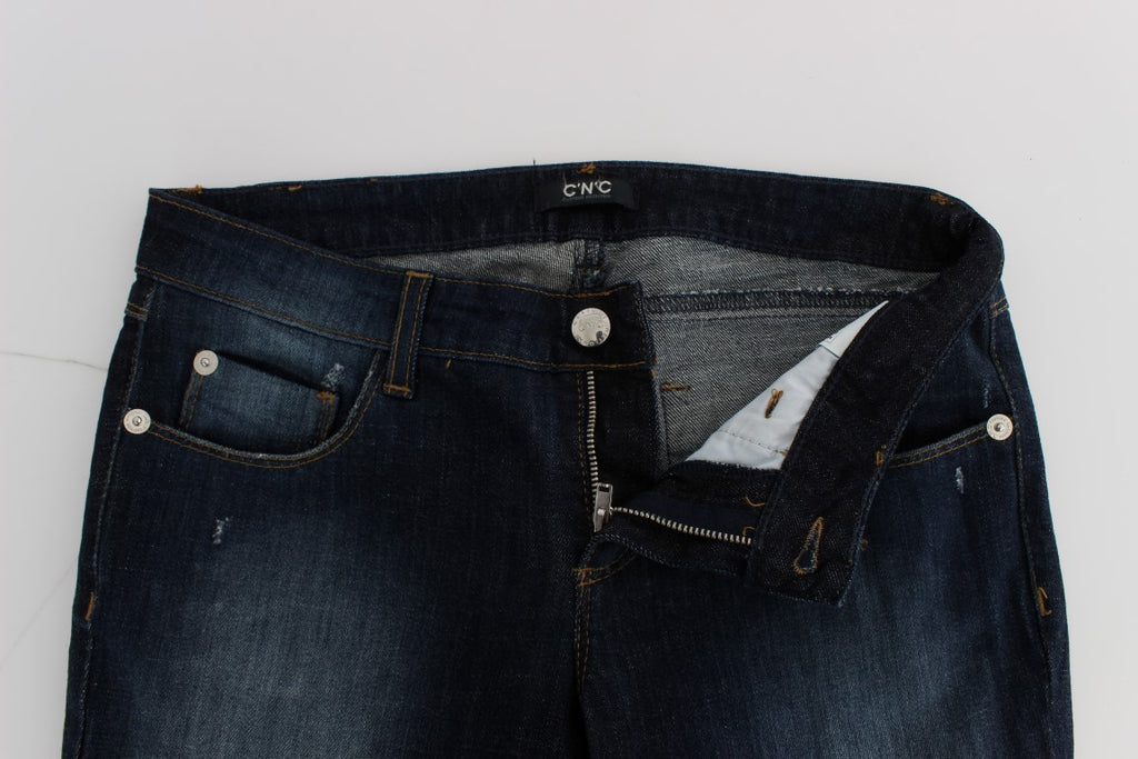Jean Costume National bleu en coton (coupe ajustée)
