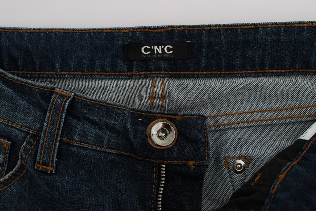 Jean Costume National bleu en mélange de coton