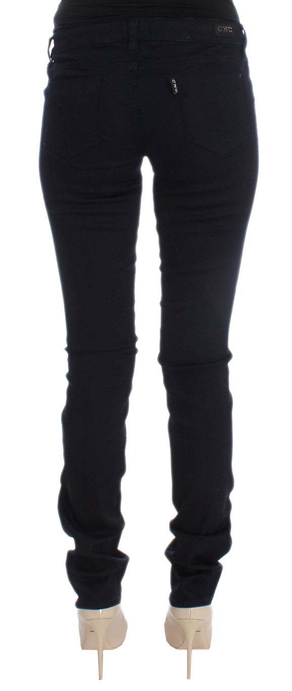 Jean coupe slim Costume National bleu en mélange de coton