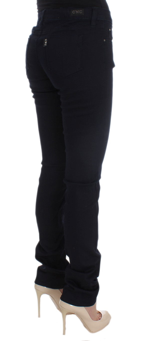 Jean coupe slim Costume National bleu en mélange de coton