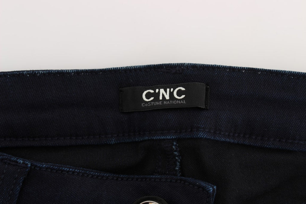 Jean coupe slim Costume National bleu en mélange de coton