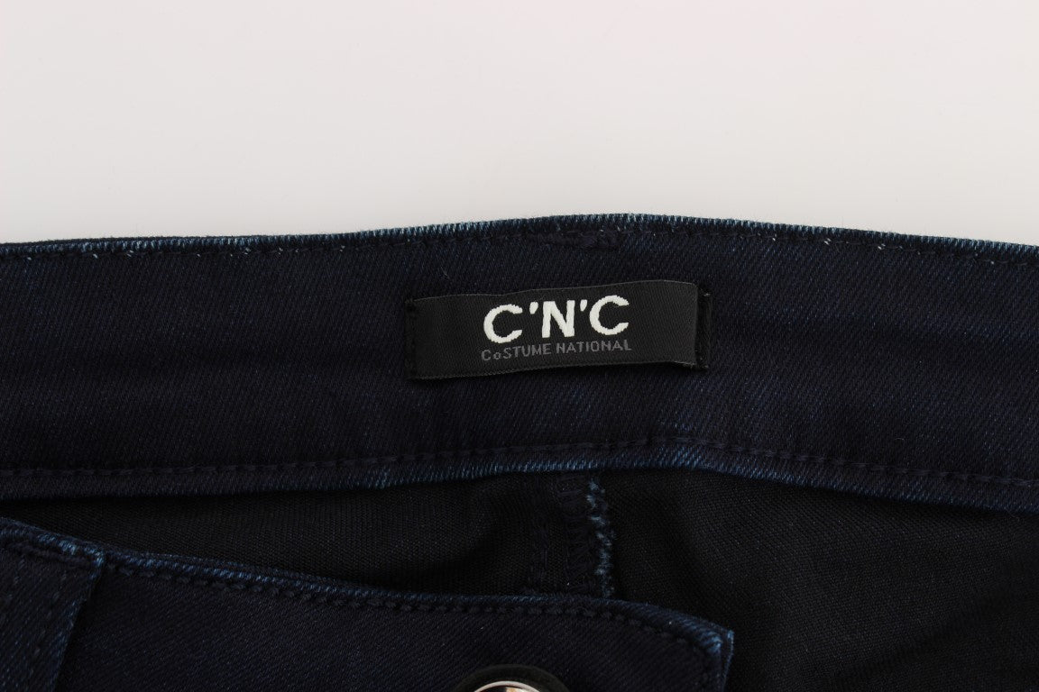 Jean coupe slim Costume National bleu en mélange de coton