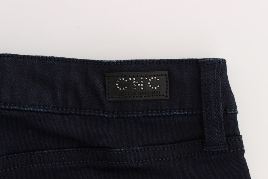 Jean coupe slim Costume National bleu en mélange de coton
