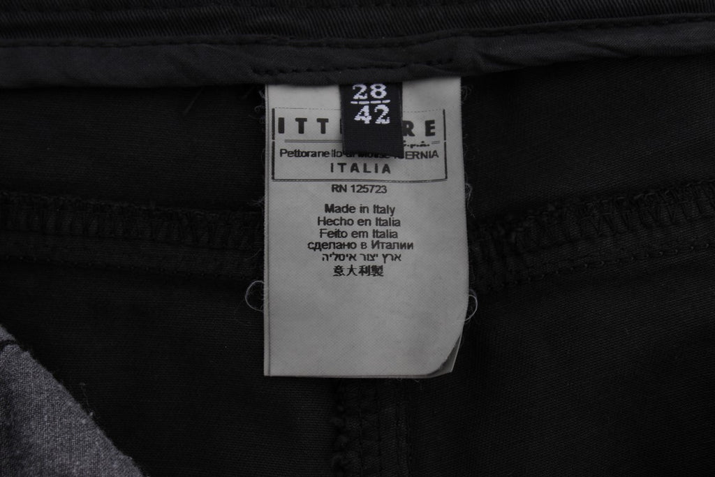 Jean Costume National noir en coton (court)