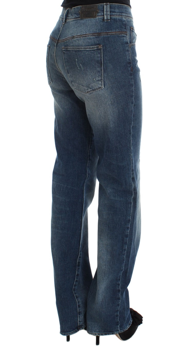 Jean coupe slim Ermanno Scervino bleu en mélange de coton