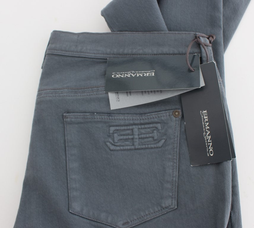 Jean Ermanno Scervino bleu en mélange de coton (coupe ajustée)