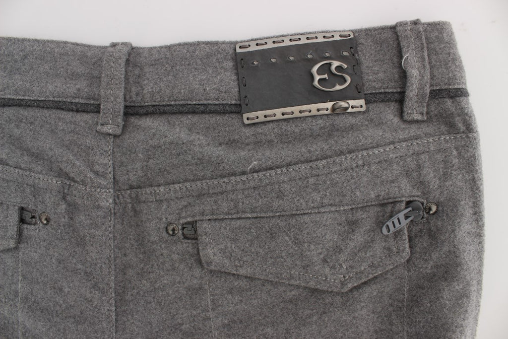 Pantalon Ermanno Scervino gris en coton (droit, casual chic)