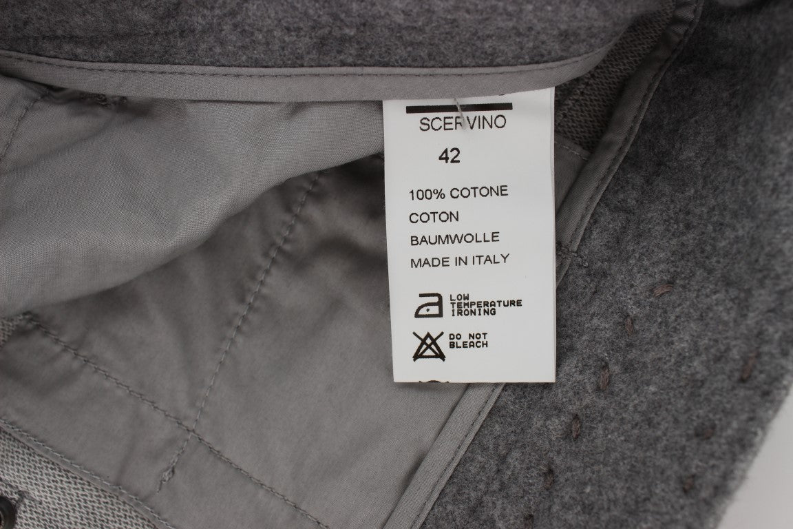 Pantalon Ermanno Scervino gris en coton (coupe ajustée, casual chic)