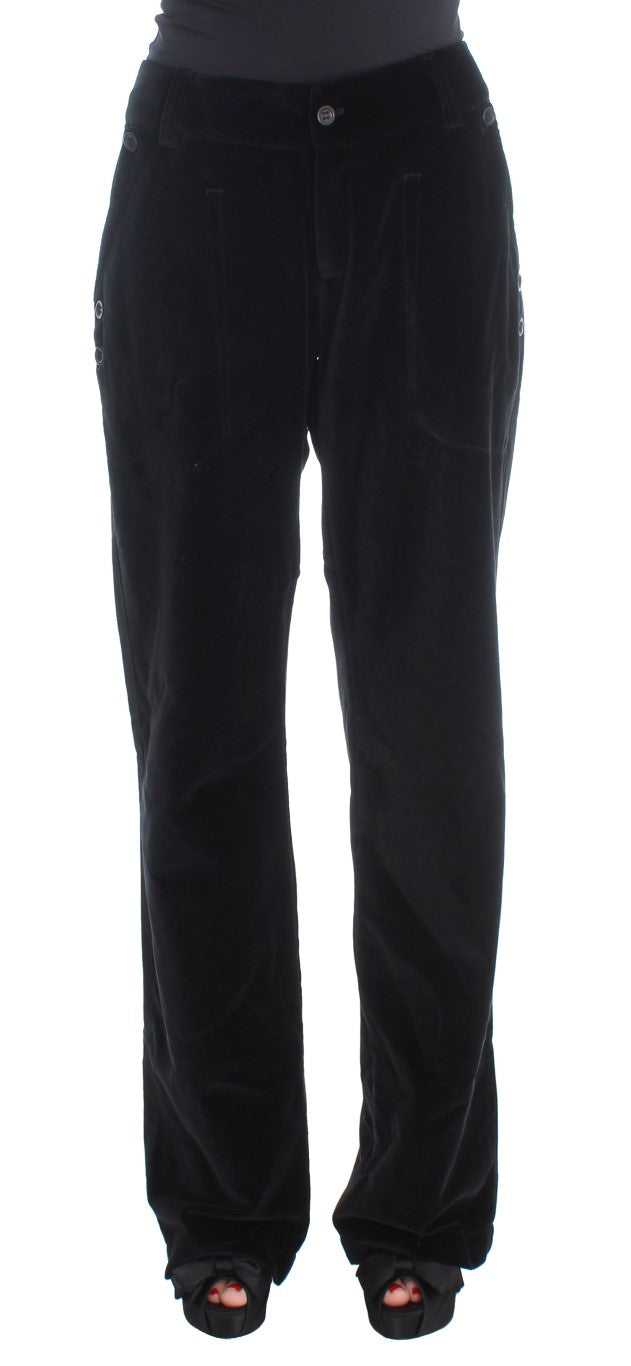 Pantalon Ermanno Scervino noir en coton (droit)