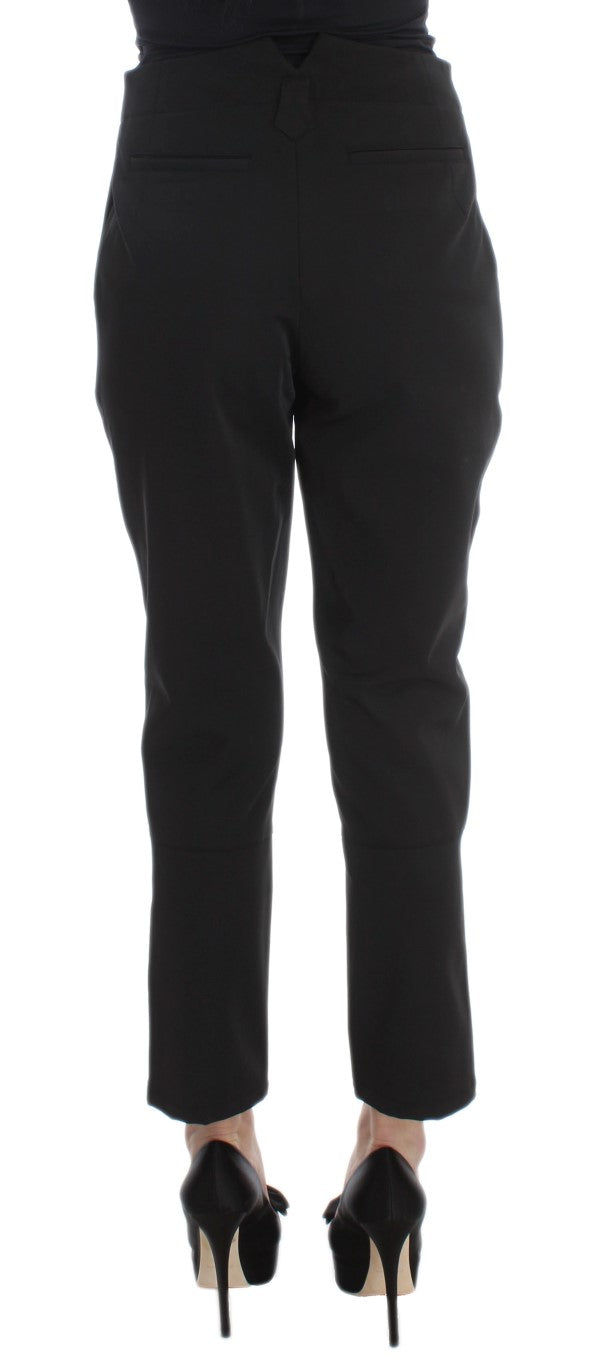 Pantalon Ermanno Scervino noir en mélange de coton (court)