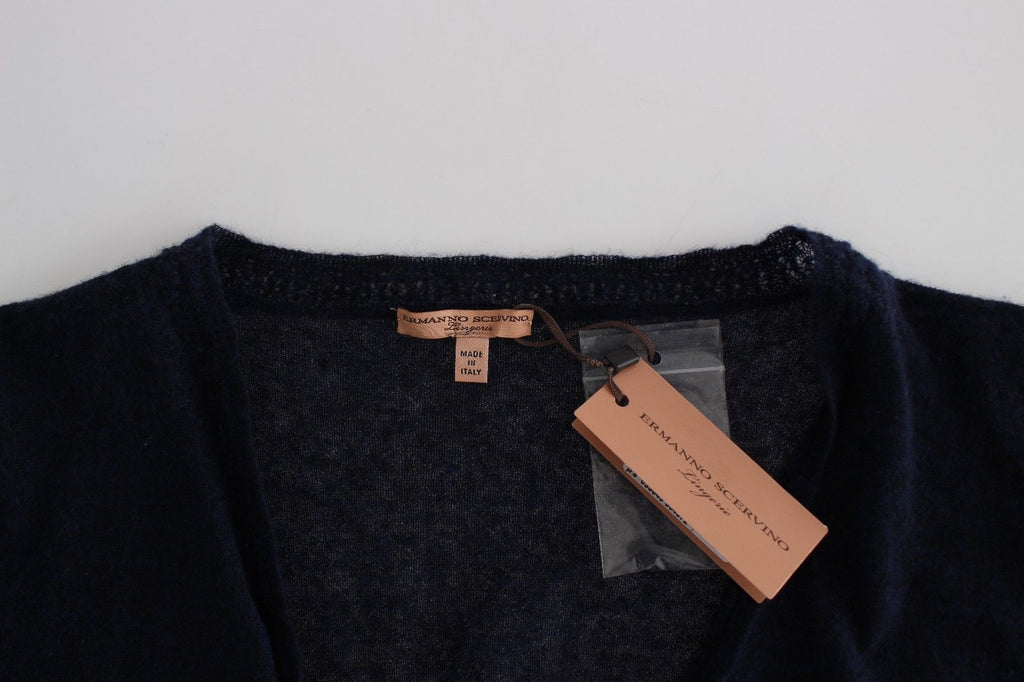 Pull en maille Ermanno Scervino bleu en laine