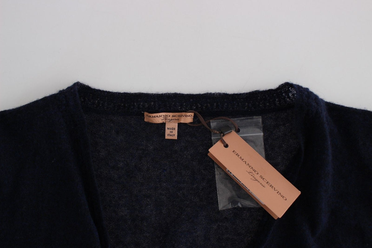 Pull en maille Ermanno Scervino bleu en laine