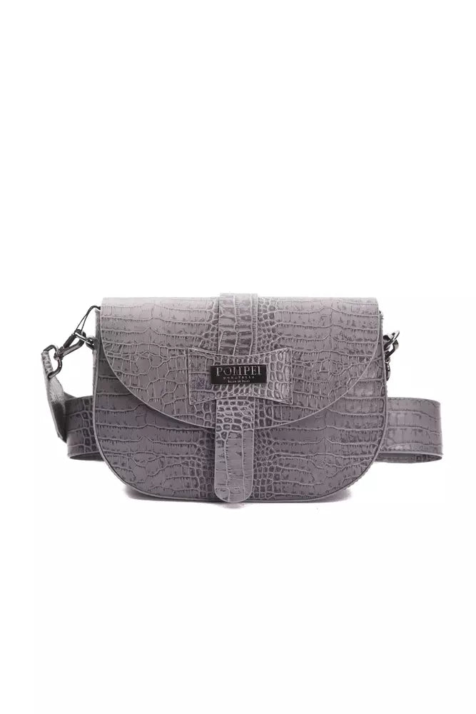 Sac bandoulière Pompei Donatella gris en cuir