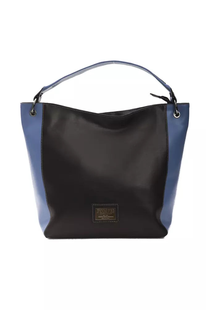 Sac porté épaule Pompei Donatella noir en cuir