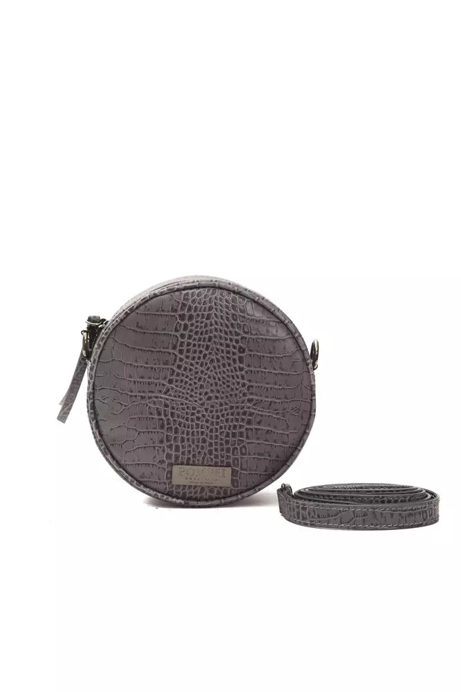 Sac bandoulière Pompei Donatella gris en cuir