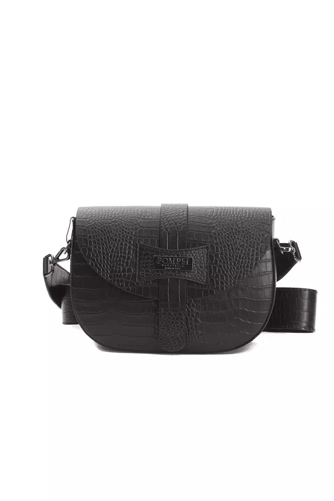 Pièce de créateur Pompei Donatella noire en cuir