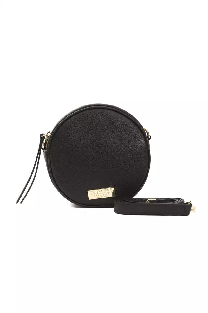 Sac bandoulière Pompei Donatella noir en cuir