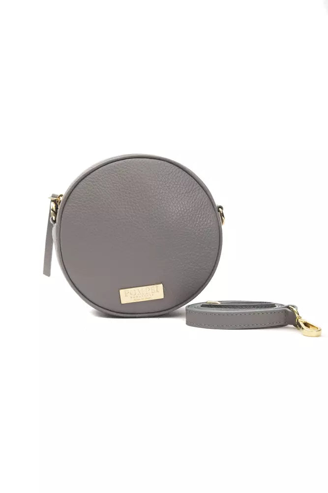 Sac bandoulière Pompei Donatella gris en cuir