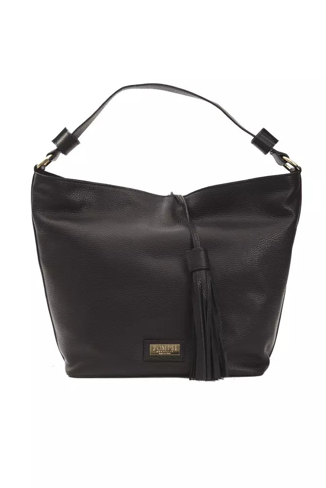Sac porté épaule Pompei Donatella noir en cuir