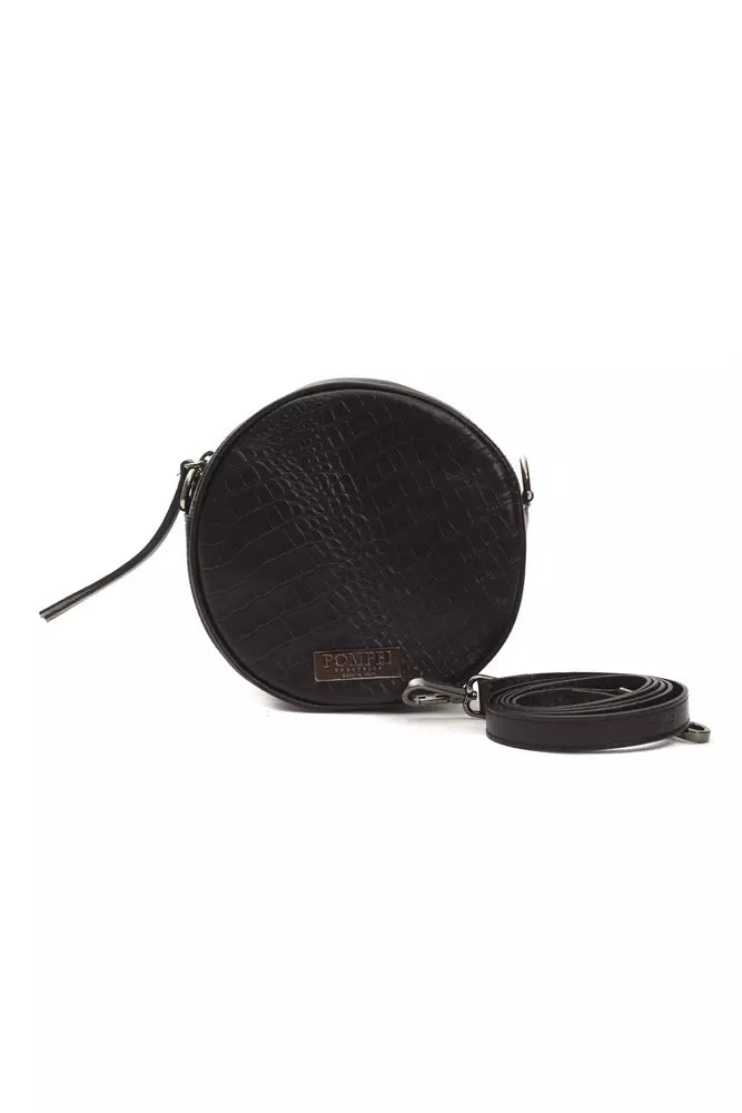 Sac bandoulière Pompei Donatella noir en cuir