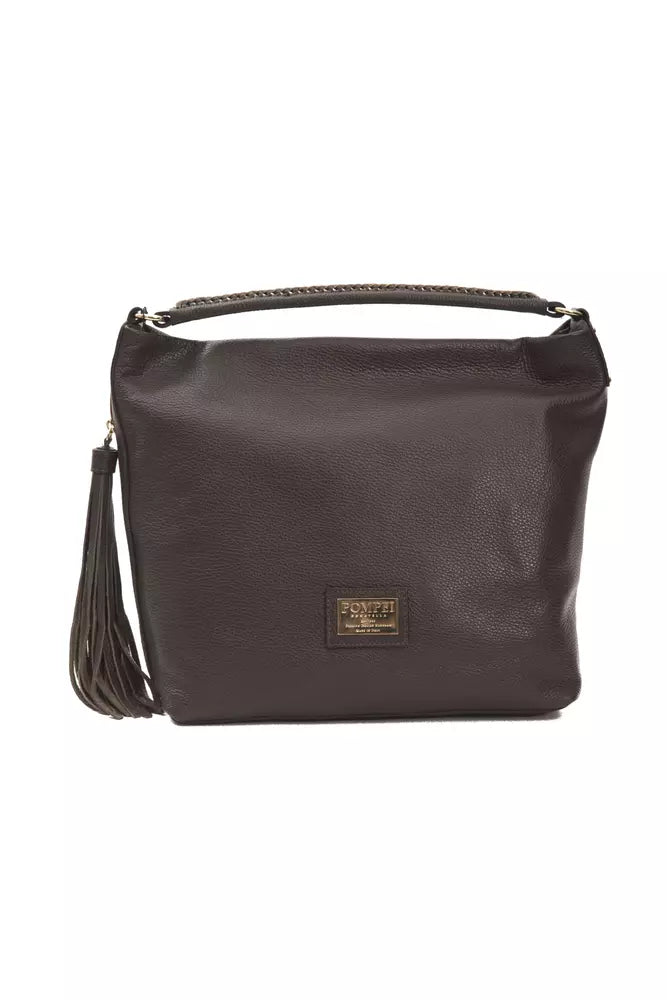 Sac porté épaule Pompei Donatella marron en cuir