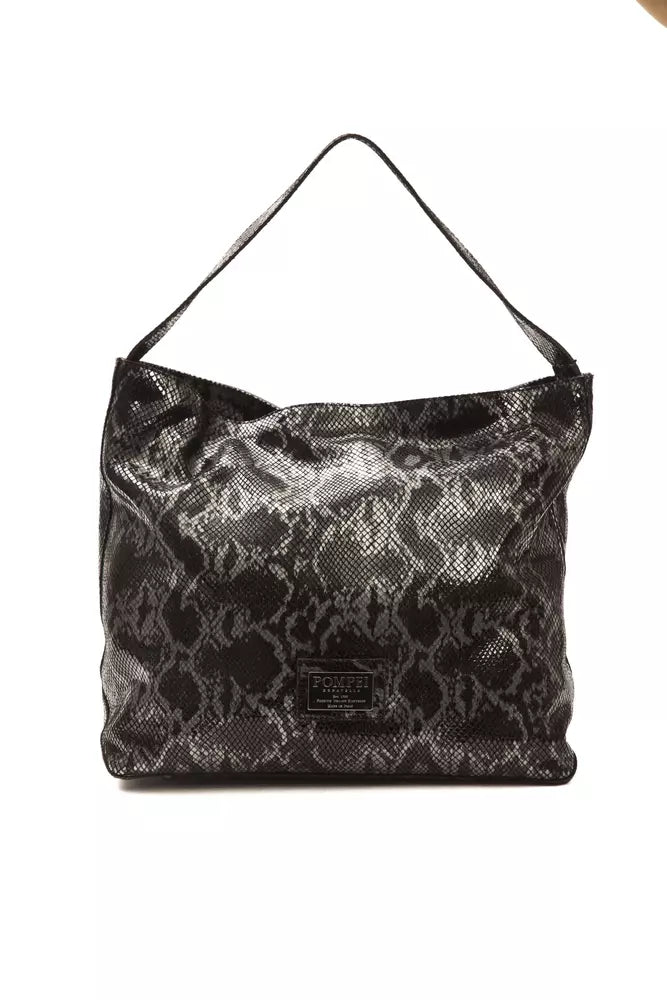 Sac porté épaule Pompei Donatella gris en cuir