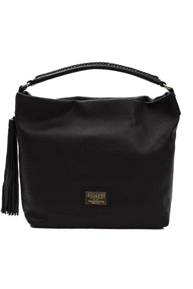 Sac porté épaule Pompei Donatella noir en cuir