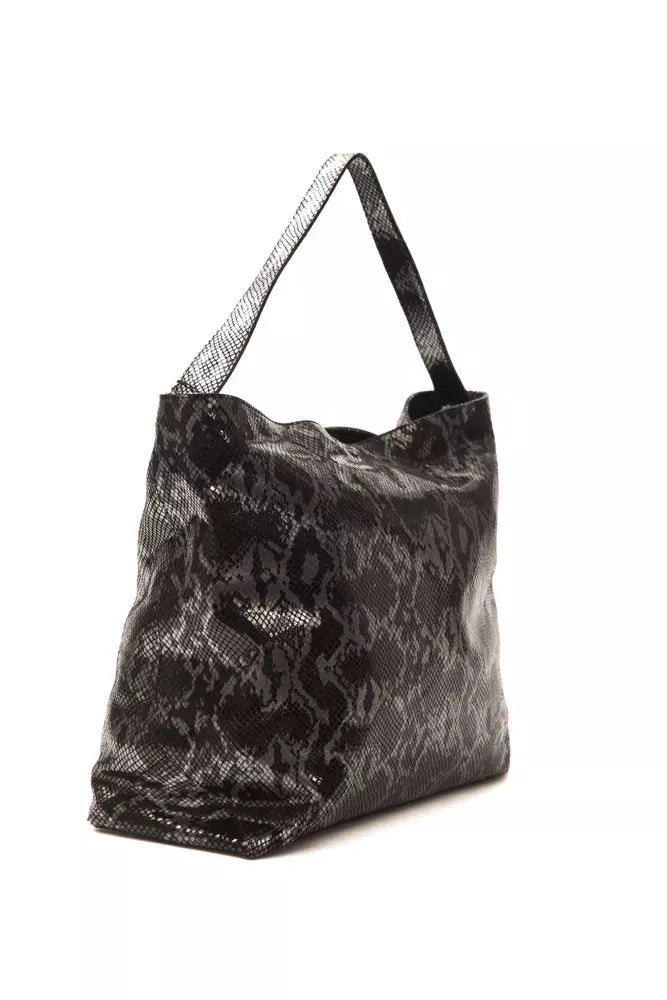 Sac porté épaule Pompei Donatella gris en cuir