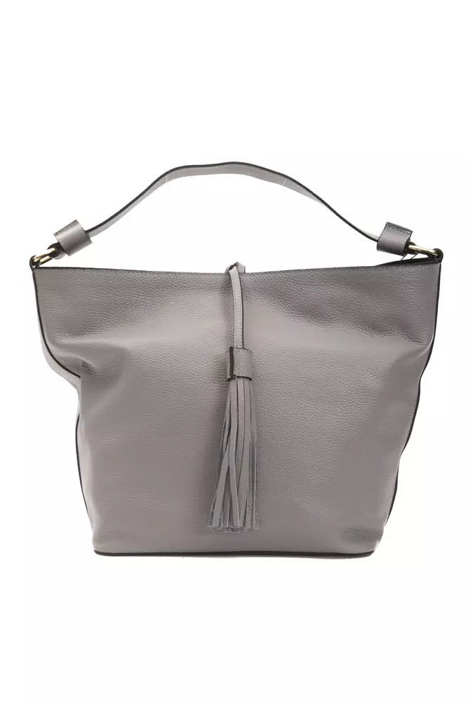 Sac porté épaule Pompei Donatella gris en cuir