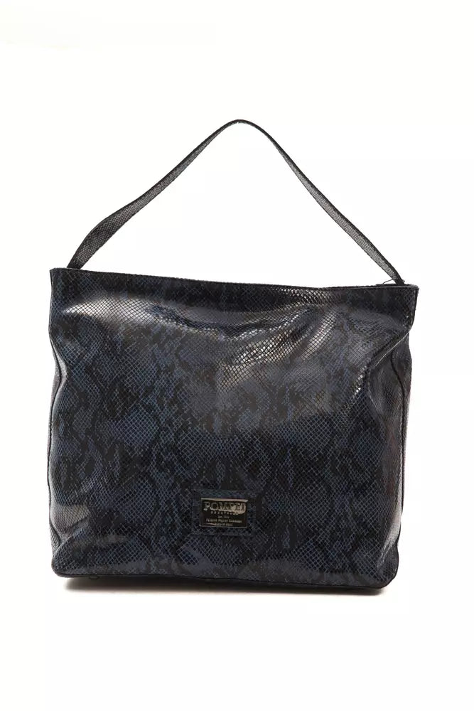 Sac porté épaule Pompei Donatella bleu en cuir