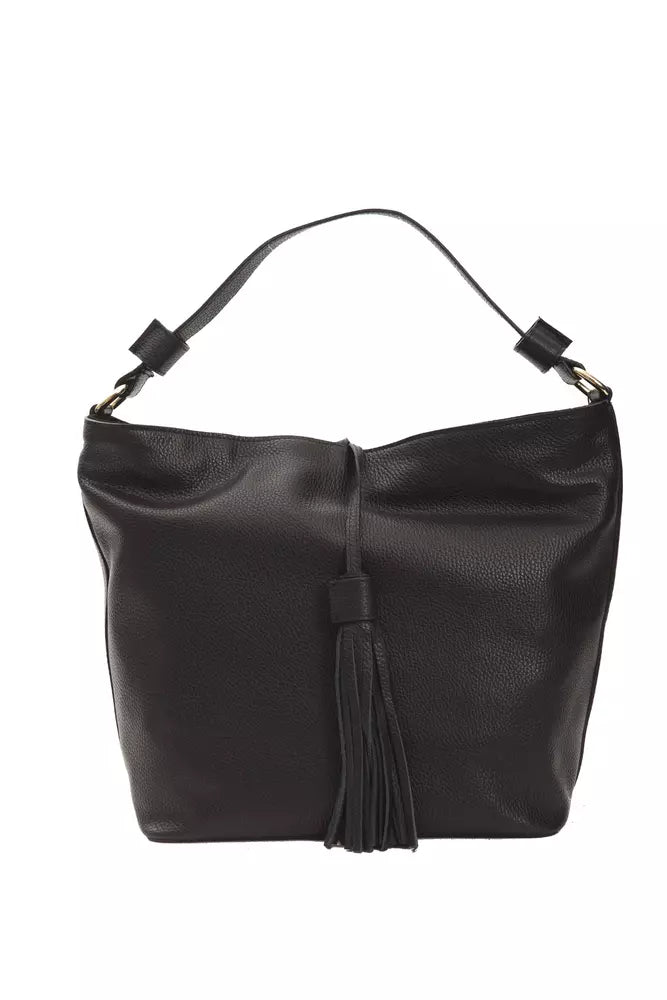 Sac porté épaule Pompei Donatella noir en cuir