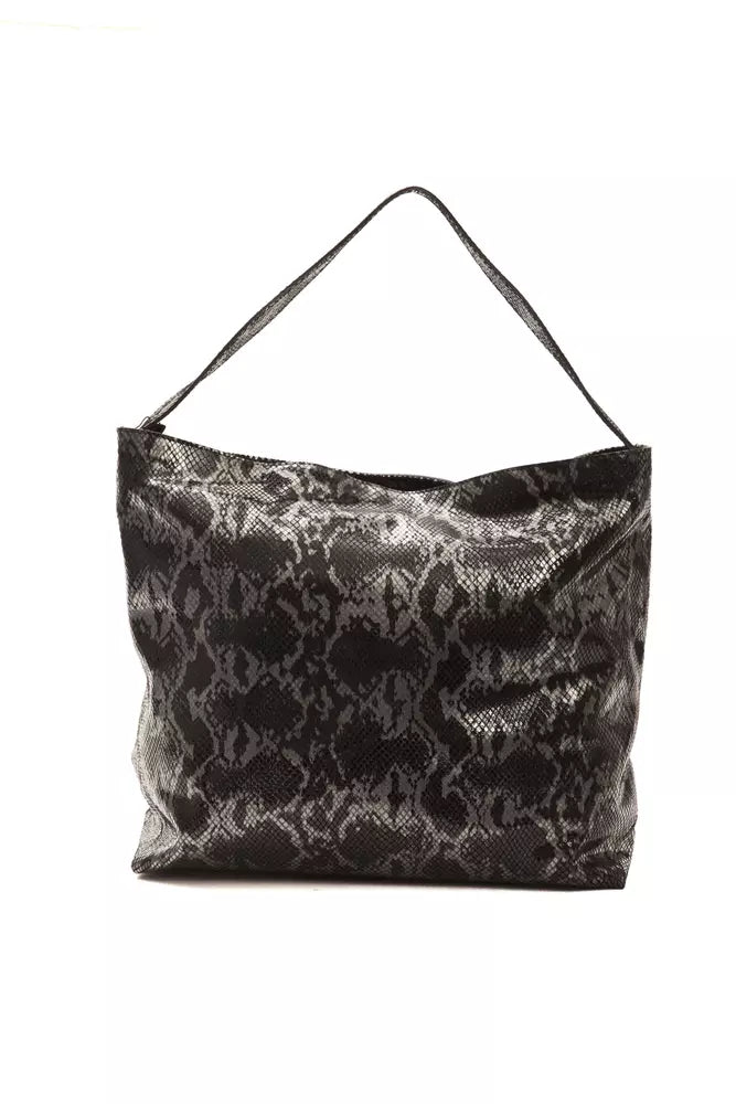 Sac porté épaule Pompei Donatella gris en cuir