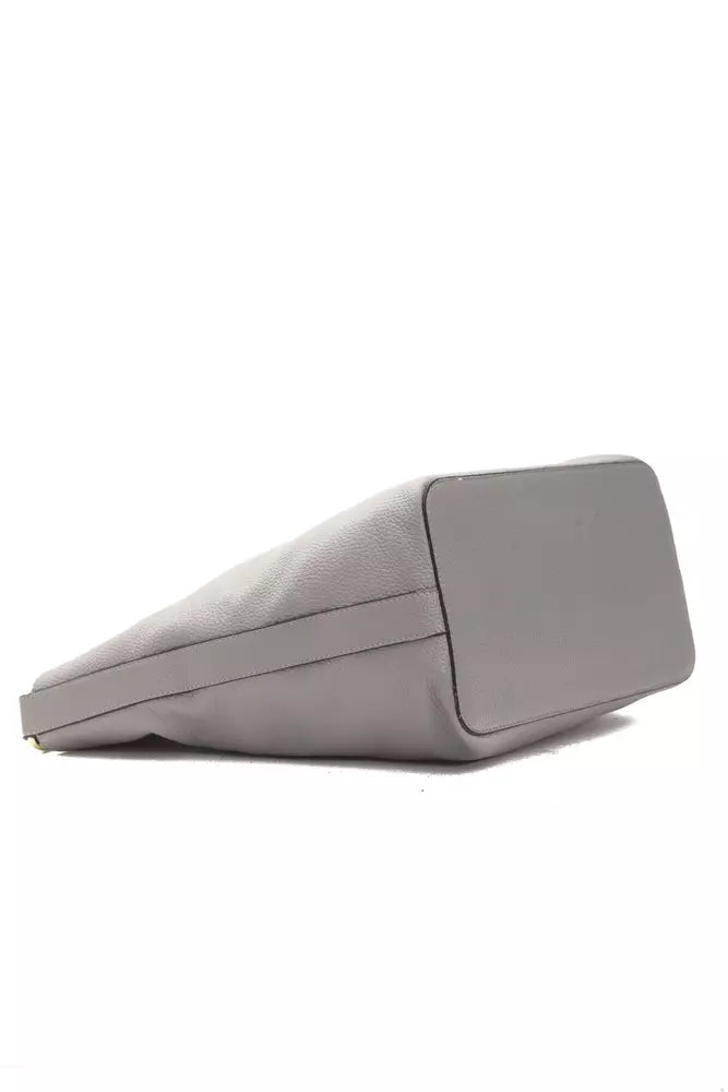 Sac porté épaule Pompei Donatella gris en cuir