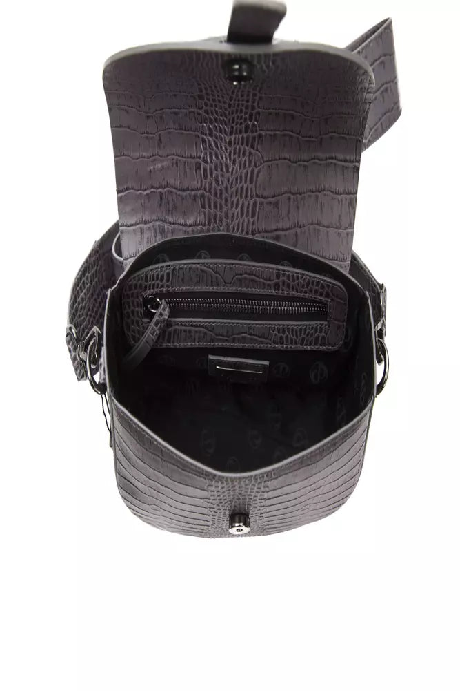 Sac bandoulière Pompei Donatella gris en cuir