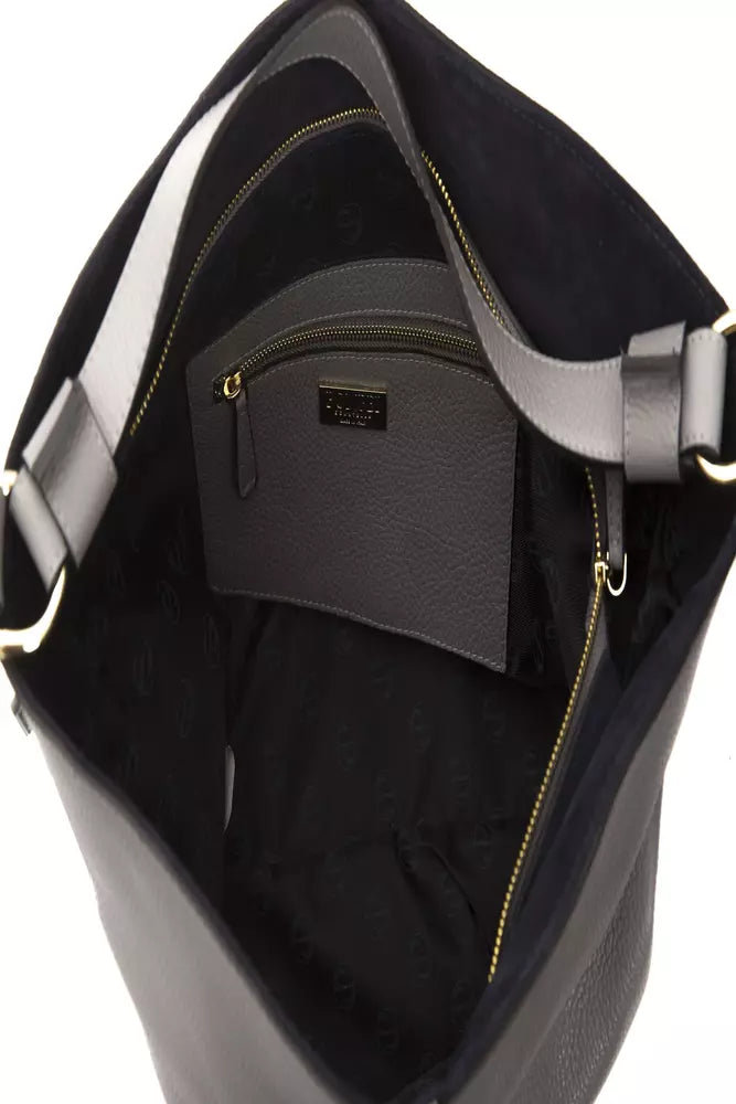 Sac porté épaule Pompei Donatella gris en cuir